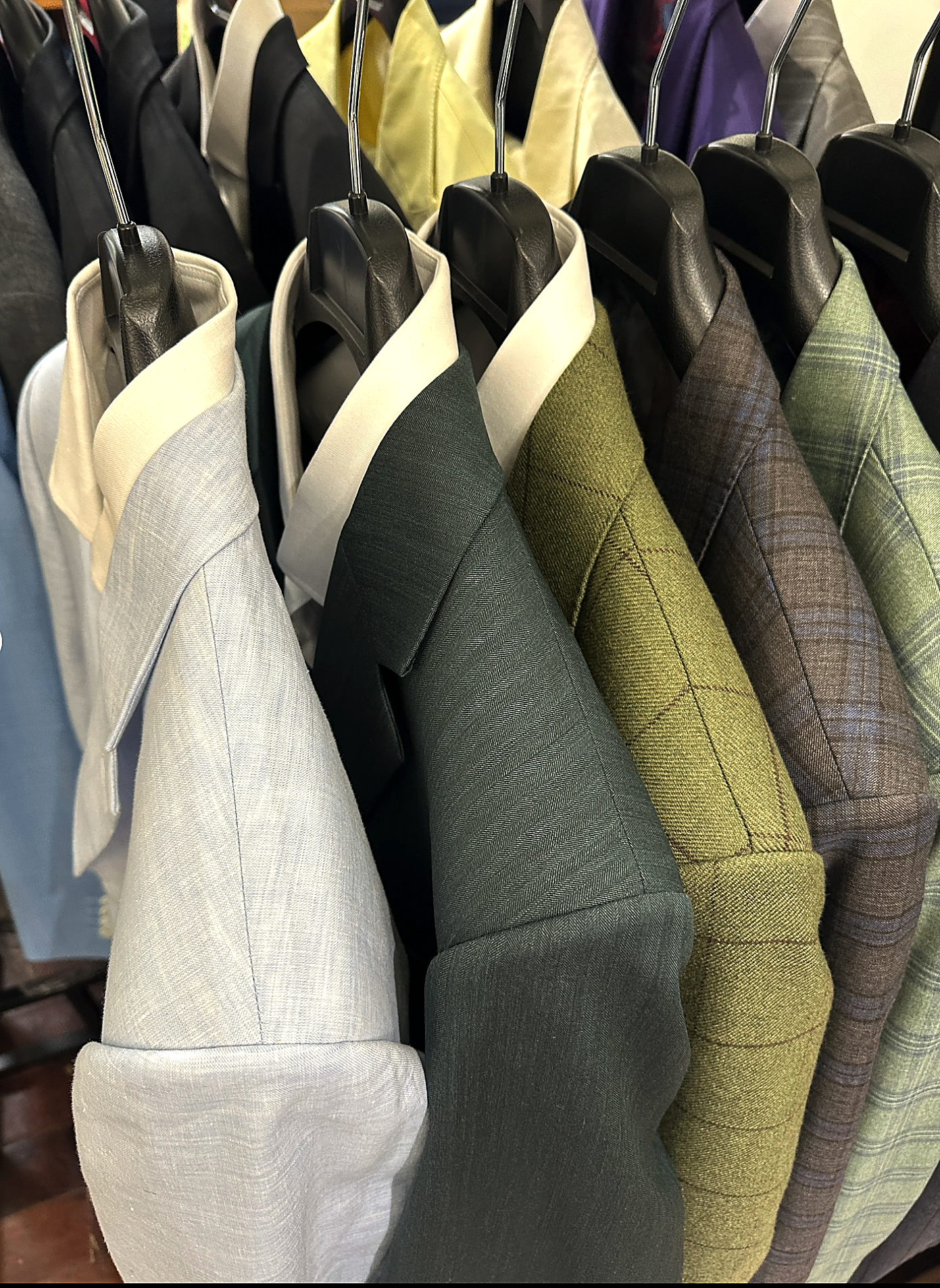 Fabric library at the shop